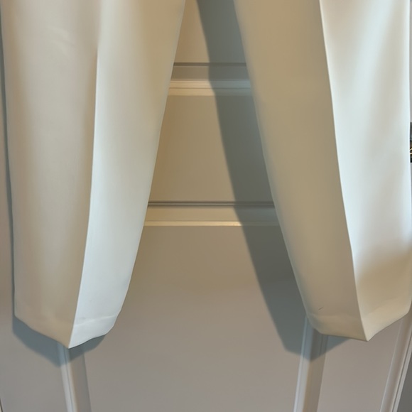 Talbots lined peplum Ivory suit. Size 10 pants Size 14 jacket. Worn once. - Picture 6 of 7